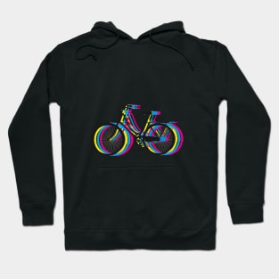 Colorful old bicycle silhouette Hoodie